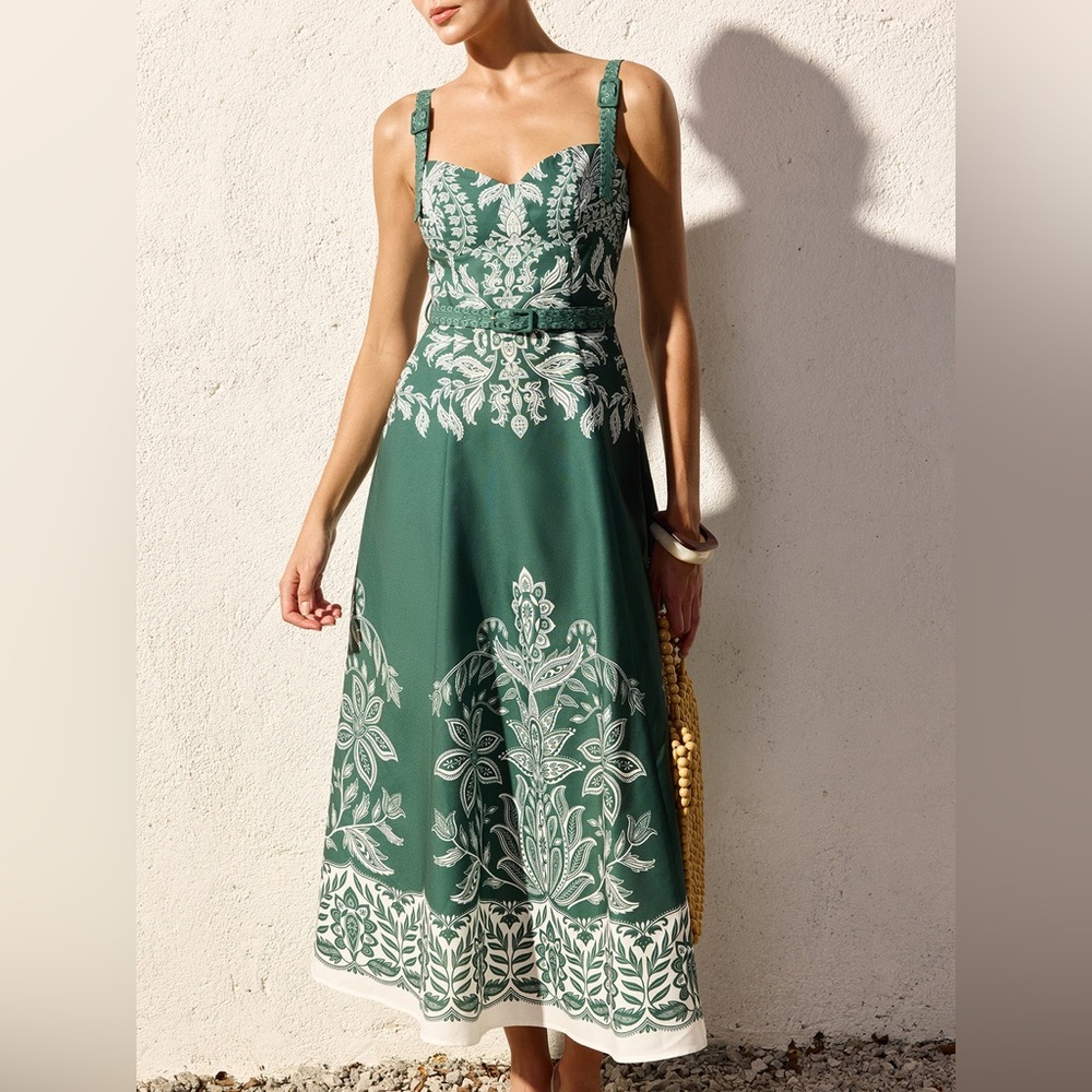 Commense Baroque Floral Belted Maxi Dress - Picture 5 of 6